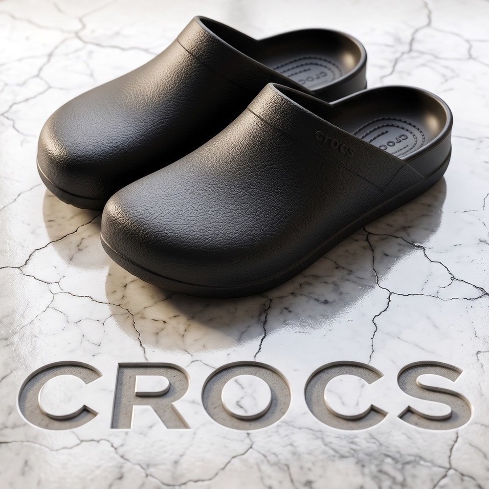 Crocs On-The-Clock Work Clog Black Slip Resistant Shoes Mens 6 Womens 8